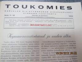 Wiena-Aunus II - Toukomiehen 10-vuotisjulkaisu ja joulunumero 1934 -Karjalan Sivistysseuran julkaisua, Suomen ja Venäjän alueella olevan Karjalan alueen ja