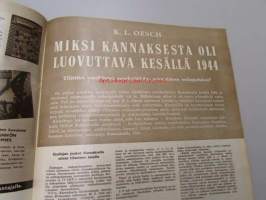 Suomen Kuvalehti 1956 nr 43, Ernest Hemingway kirjoittaa itsestään, miksi Kannaksesta oli luovuttava kesällä -44, suomalainen keittiö, viikon kasvoja mm. Mauno
