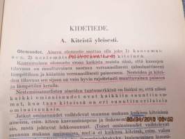 Kidetieteen, minearologian ja geologian alkeet