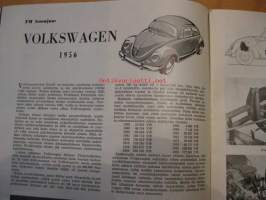 Tekniikan Maailma 1956 / 2 koeajossa Volkwagen Kupla 1956, koekuvaus Praktica-FX
