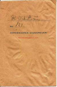 Somerniemen Osuusmeijeri , meijeritilipussi -    firmakuori