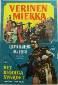 Verinen miekka, Kerwin Mathews Tina Louise 1960  -elokuvajuliste
