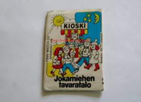 tulitikkuetiketti  pahvi  jokamiehen tavaratalo