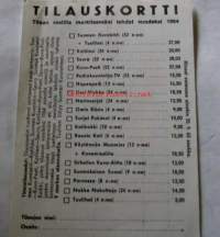 tilauskortti vuodeksi 1964