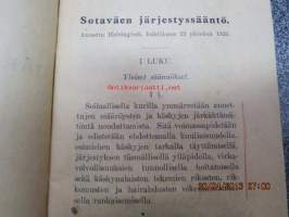 Sotaväen järjestyssääntö 1939 - Pieni lakisarja nr 2.