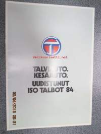 Talbot Talviauto. Kesäauto. Uudistunut iso Talbot 84 -myyntiesite