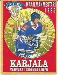 Maailmanmestari  Tero Lehterä ja Esa Keskinen, keräilykuva  olutetiketti 2 kpl