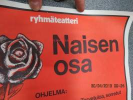 Naisen osa / Ryhmäteatteri -juliste