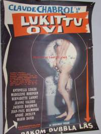 Lukittu ovi - Bakom dubbla lås -elokuvajuliste, Antonella Lualdi, Madeleine Robinson, Claude Chabrol