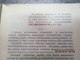 Pöytäkirjat V.R. Konduktööriyhdistyksen ry ja hautausapurenkaan vuosikokouksesta Viipurissa maaliskuun 19p:nä 1932 sekä jatketusta vuosikokouksesta