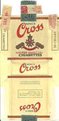 King`s Cross  tupakkaetiketti  avattu tuotepakkaus tupakka kääretullimaksu /SOK