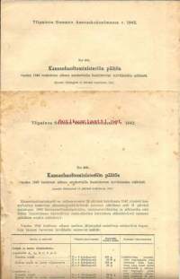 Kansanhuoltoministeriön päätös nrot 301 ja 406 1942 koskien ostokortilla hankittavien tarvikkeiden määriä