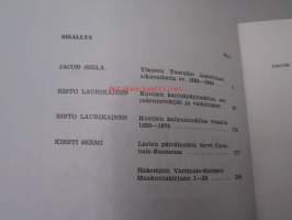 Varsinais-Suomen maakuntakirja 24 (Lasten päivähoidon tarve, kuntien kantokykyloukitus, kuntien kalleusluokitus, Yläneen Tourulan lasitehtaan alkuvaiheita ym)