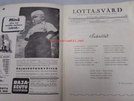 Lotta-Svärd 1941 nr 2 (Piirin tyttötyönjohtajan tehtävät, Sveitsin naiset ja maanpuolustustyö, iv-aseman arkipäivää ym)