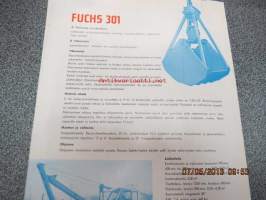 Fuchs 301 yleisnosto- ja kaivukone -myyntiesite