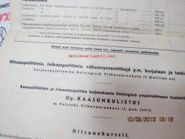 AGA Kaasuhitsausväline- ja tarvikeluettelo