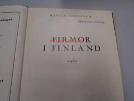 Firmor i Finland 1932 - Balanser och kritiker