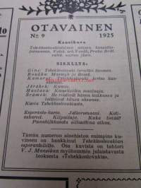 Otavainen 1925 nr 9, teema: Tsekkoslovakia, siluettisatu alkaa