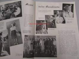 Eeva 1943 nr 7 (Verna Piponius, muoti tulee Aunuksesta, Irja Seeve, Miami Sun Tan-mainos ym)