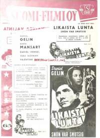 Suomi-Filmi Oy nrot 65,66   elokuvaesite  - Likaista lunta, Vaikea valinta