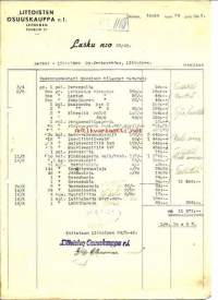 Littoisten Osuuskauppa r.l  - firmalomake  24.5.1945