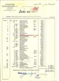Littoisten Osuuskauppa r.l  - firmalomake  31.8.1951