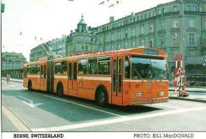 FBW/Hess /BBC, Secheron articulated trolley-bus - linja-auto postikortti