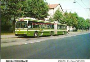 Volvo/HessBBC/Saas/  trolley bus 1985 - linja-auto postikortti
