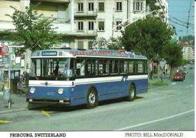Sauber/Hess/Saas/  trolley bus  - linja-auto postikortti