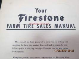 Firestone Farm Tires Sales Manual -maatalouskonerenkaiden myyntikäsikirja / edustajan kansio