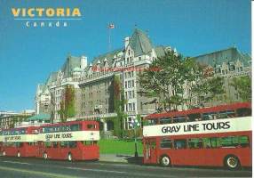 Victoria`s double decker tour buses - linja-auto postikortti