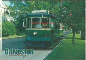 Galveston Island trolley system   - linja-auto postikortti