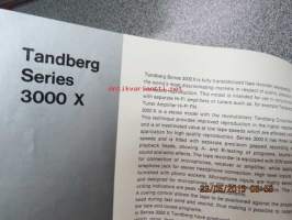 Tandberg Series 3000 X Instruction manual -käyttöohjekirja englanniksi