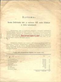 Suomen Siviiliviraston Leski- ja orpokassa, kertomus  1898