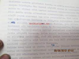 Suomen Panimomestariyhdistyksen asiakirjoja, luonnoksia, kirjeenvaihtoa, muisteluksia ym. -mappi 1960-luvulta (toiminnassa mukana olleen kirjastostosta löytynyt)