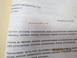 Suomen Panimomestariyhdistyksen asiakirjoja, luonnoksia, kirjeenvaihtoa, muisteluksia ym. -mappi 1960-luvulta (toiminnassa mukana olleen kirjastostosta löytynyt)