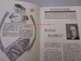 Työtoveri 1952 nro 2 ja nro 5 Osuuskauppain toimihenkilöiden ammattilehti