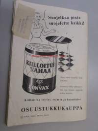 Työtoveri 1952 nro 2 ja nro 5 Osuuskauppain toimihenkilöiden ammattilehti