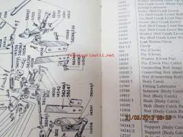 Muir-Hill Dumper 2,5 yard model 10B, 10S Spare parts list -varaosaluettelo