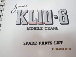 Jones Cranes KL10-6 Mobiilinosturi Spare parts book -varaosaluettelo