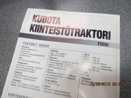 Kubota F2000 -myyntiesite