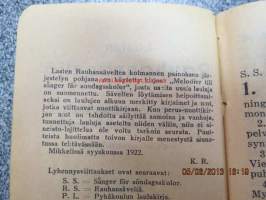 Lasten rauhansäveliä - Lastenjumalanpalveluksia ja sunnuntaikouluja  varten