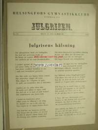 Julgrisen Helsingfors Gymnastikklub 1961 -joululehti