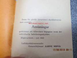 Finlands Befolkningsskyddsorganisations publikationer - Anvisningar för gårds (kvarters-) skyddsövervakare