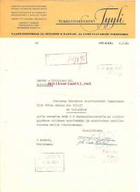 Tukku Oy  Tyyli  4.9.1950  - firmalomake