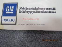 Opel Kadett -käyttöohjekirja