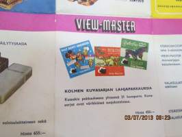 Sawyer´s View-Master kuvasarja (ja tarvike-) -luettelo