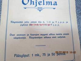 Helikon, Kluuvikatu 2, Helsinki elokuva- / operettiteatteri - Ohjelma nr 28 Tekopyhä (operetti) -käsiohjelma