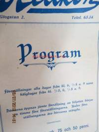 Helikon, Kluuvikatu 2, Helsinki elokuva- / operettiteatteri - Ohjelma nr 28 Tekopyhä (operetti) -käsiohjelma