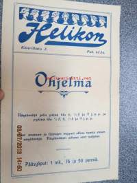 Helikon, Kluuvikatu 2, Helsinki elokuva- / operettiteatteri - Ohjelma nr 36 mm. Reichstadtin herttua - Pathé elokuva, Perheen toivo ja kiusa - Gaumont elokuva,